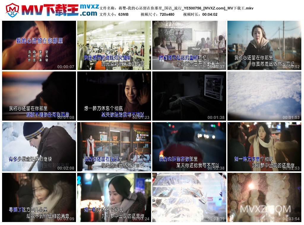 蒋婴-我的心还留在你那里_国语_流行_YE500756